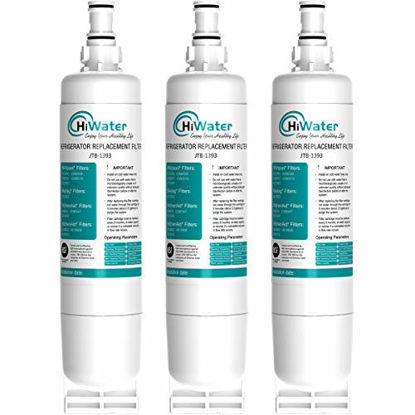 Picture of HiWater 4396508 Refrigerator Water Filter Compatible with Whirlpool EDR5RXD1, W10186668, 4396510, NLC240V, 4396508P, Filter 5, 4392857, 46-9010 WF-4396508 (3 Pack replacements)