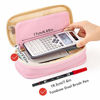 Picture of EASTHILL Big Capacity Pencil Pen Case Office College School Large Storage High Capacity Bag Pouch Holder Box Organizer Blue (Pink)