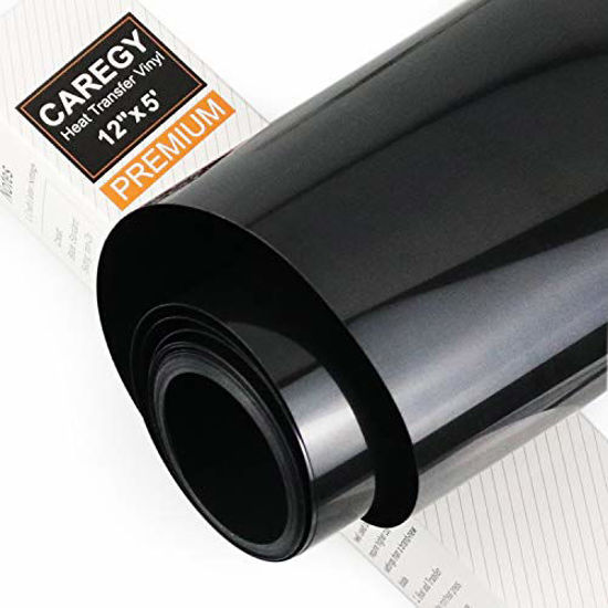 Picture of CAREGY Iron on Heat Transfer Vinyl Roll HTV (12''x5',Red)