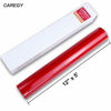 Picture of CAREGY Iron on Heat Transfer Vinyl Roll HTV (12''x5',Red)