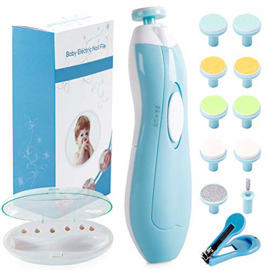 Baby Nail Trimmer Electric,Safe Baby Nail File Manicure Set with Nail  Clippers,Toes Fingernails Care Trim Polish Grooming Kit for Newborn Infant  Toddler Kids Adult ,Grinding Heads & LED Light : Amazon.in: Baby