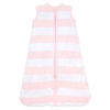 Picture of Burt's Bees Baby Baby Beekeeper Wearable Blanket, 100% Organic Cotton, Swaddle Transition Sleeping Bag, Rugby Stripe Blossom, Large