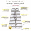 Picture of Burt's Bees Baby Baby Beekeeper Wearable Blanket, 100% Organic Cotton, Swaddle Transition Sleeping Bag, Rugby Stripe Blossom, Large