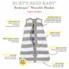 Picture of Burt's Bees Baby Baby Beekeeper Wearable Blanket, 100% Organic Cotton, Swaddle Transition Sleeping Bag, Rugby Stripe Blossom, Large