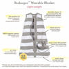 Picture of Burt's Bees Baby Baby Beekeeper Wearable Blanket, 100% Organic Cotton, Swaddle Transition Sleeping Bag, Twinkle Bee Midnight, Medium