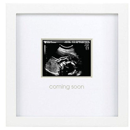 Picture of Baby Coming Soon Sonogram Frame, Babys Ultrasound Photo Frame, Pregnancy Announcement, Gender-Neutral, White