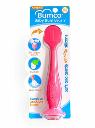 Picture of Baby Bum Brush, Original Diaper Rash Cream Applicator, Soft Flexible Silicone, Unique Gift, [Pink]