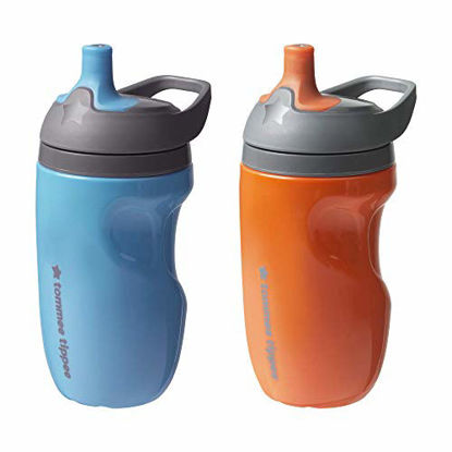 Picture of Tommee Tippee Insulated Sportee Toddler Water Bottle with Handle, Boy - 12M+, 2ct, Blue & Orange