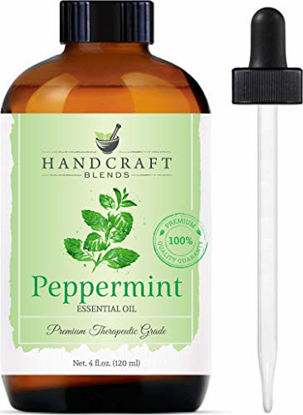 Picture of Handcraft Peppermint Essential Oil - 100% Pure and Natural Premium Therapeutic Grade with Premium Glass Dropper - Huge 4 fl. oz