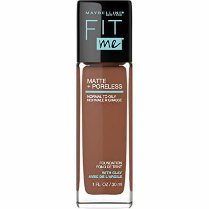 Picture of Maybelline Fit Me Matte + Poreless Liquid Foundation Makeup, Deep Bronze, 1 fl; oz; Oil-Free Foundation