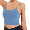 Picture of Lemedy Women Padded Sports Bra Fitness Workout Running Shirts Yoga Tank Top (M, Blue)