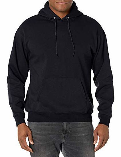 Picture of Hanes mens Pullover Ecosmart Fleece Hooded Sweatshirt,Black,X-Large