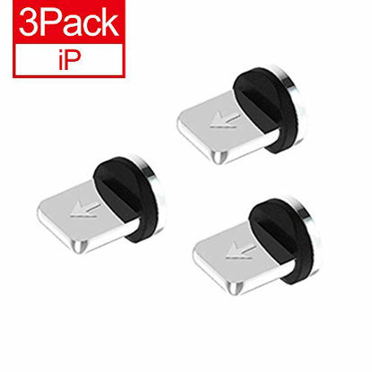 Picture of 360°Rotating Magnetic Phone Cable Adapter Connector Tips Head for IP