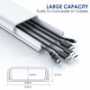 Picture of Upgraded TV Cable Hider, 62.8in Cord Cover for Wall Mounted TV, Paintable Cable Concealer Raceway Kit, Cuttable Cable Cover, Pre-Drilled Wire Cover Channel, 4X L15.7in W2.36in H0.75in, CC07 White