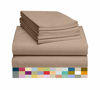 Picture of LuxClub 6 PC Sheet Set Bamboo Sheets Deep Pockets 18" Eco Friendly Wrinkle Free Sheets Machine Washable Hotel Bedding Silky Soft - Light Khaki California King