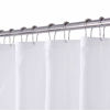 Picture of N&Y HOME White Fabric Shower Curtain or Liner, Washable, 71x72 inch Hotel Style for Bathroom