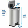 Picture of iTouchless AirStep 18 Gallon Step Pedal Trash Can with AbsorbX Odor Control System, 68 Liter Extra Capacity Stainless Steel Commercial Grade Garage Bin for Home and Office Kitchen