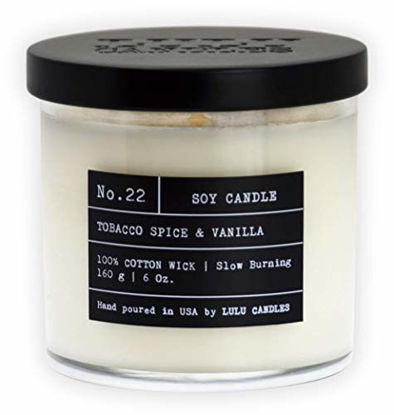 Picture of Lulu Candles | Tobacco, Spice & Vanilla | Luxury Scented Soy Jar Candle | Hand Poured in The USA | Highly Scented & Long Lasting | Small - 6 Oz.