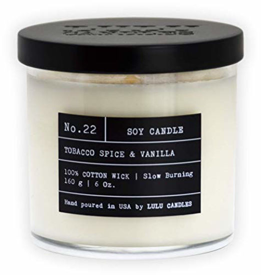 Picture of Lulu Candles | Tobacco, Spice & Vanilla | Luxury Scented Soy Jar Candle | Hand Poured in The USA | Highly Scented & Long Lasting | Small - 6 Oz.