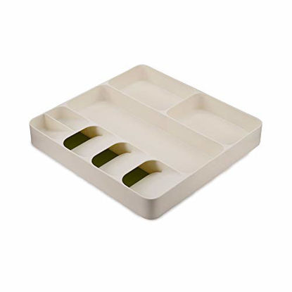Picture of Joseph Joseph 85128 DrawerStore Kitchen Drawer Organizer Tray for Cutlery Utensil and Gadgets, White