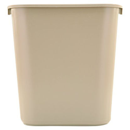 Picture of Rubbermaid Commercial Plastic 7-Gallon Trash Can, Beige