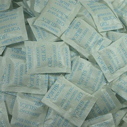 Picture of 100 Packets 2 Gram Silica Gel Desiccant Pack Moisture Absorber Dehumidifier