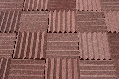 Picture of Soundproofing Acoustic Studio Foam - Rosy Beige Color - Wedge Style Panels 12x12x2 Tiles - 4 Pack