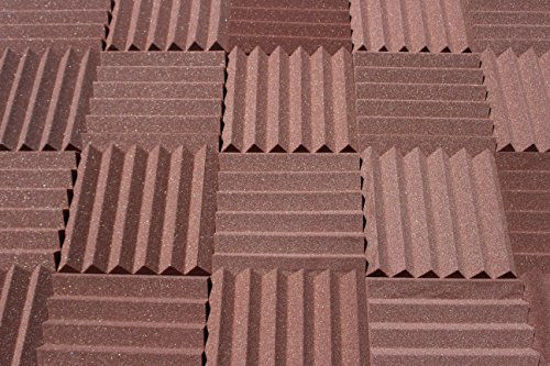 Rosy Beige Color Wedge Style Panels 12”x12”x2” Tiles 4 Pack Soundproofing Acoustic Studio Foam 