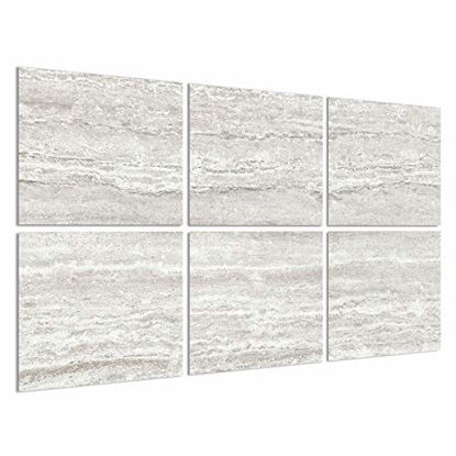 Picture of BUBOS Decorative Acoustic Panels, Sound Proof Padding,Good for Acoustic Treatment and Decoration,Beveled Edge Tiles for Echo Bass Insulation,6 Pcs (Infinite Loop, Light Gray Tiles)