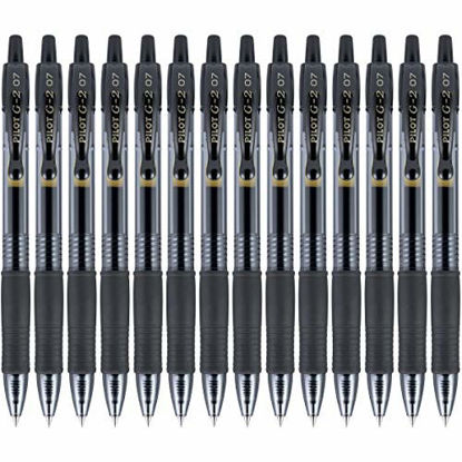 Picture of PILOT G2 Premium Refillable & Retractable Rolling Ball Gel Pens, Fine Point, Black Ink, 14-Pack (15358)