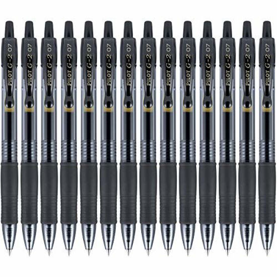 Picture of PILOT G2 Premium Refillable & Retractable Rolling Ball Gel Pens, Fine Point, Black Ink, 14-Pack (15358)