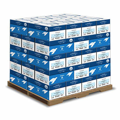 Picture of Hammermill Colored Paper, 20 lb Blue Printer Paper, 8.5 x 11-1 Pallet, 40 Cases (200,000 Sheets) - Made in the USA, Pastel Paper