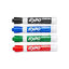 Picture of EXPO 80074 Low-Odor Dry Erase Markers, Chisel Tip, Assorted Colors, 4-Count