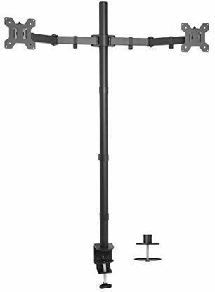 Picture of VIVO Dual Monitor Stand Up Desk Mount Extra Tall 39 inch Pole, Fully Adjustable Stand for up to 27 inch Screens, STAND-V012