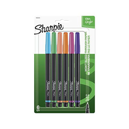 Picture of Sharpie 1802225 Pen, Fine Point, Assorted Colors, 6-Count