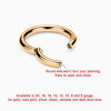 Picture of FANSING 18mm Piercing Earrings for Women Men Thick Rose Gold Plated Hoop Earrings 8 Gauge Ear Lobe Rings Hoop 8G Jewelry 316L Surgical Steel Hinged Clicker
