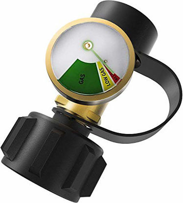 Picture of DOZYANT Propane Tank Gauge Level Indicator Leak Detector Gas Pressure Meter Universal for RV Camper, Cylinder, BBQ Gas Grill, Heater and More Appliances-Type 1 Connection