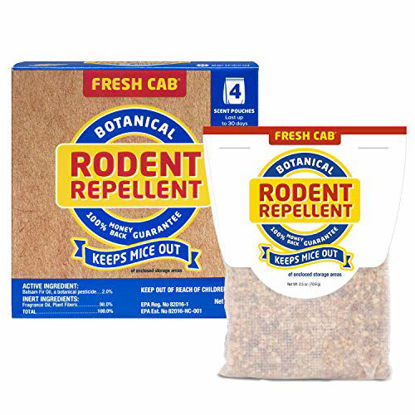 Picture of Fresh Cab Botanical Rodent Repellent 28 Scent Pouches - EPA Registered, Keeps Mice Out