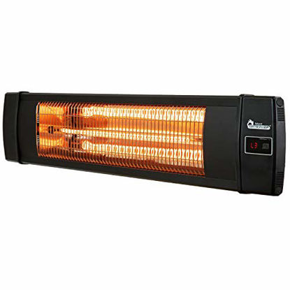 Picture of Dr Infrared Heater Outdoor Patio Wall Mount Carbon Infrared Heater, Black