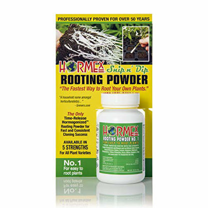 Picture of Hormex Rooting Hormone Powder #1 | for Easy to Root Plants | IBA Rooting Powder Compound for Strong and Healthy Roots