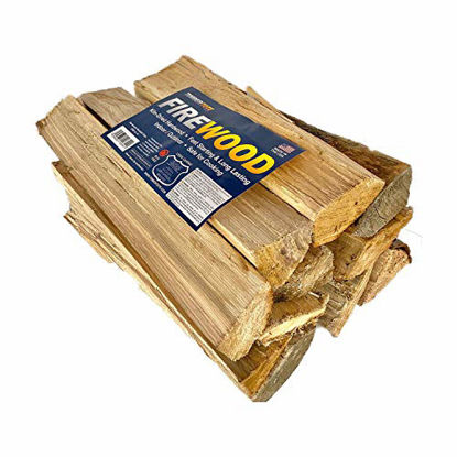 Picture of Timbertote 0.75 Cubic Feet Natural Hardwood Mix Fire Log Firewood Bundle for Fireplaces, Campfires, & Firepits