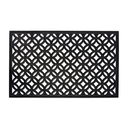 Picture of DII Indoor Outdoor Rubber Easy Clean Entry Way Welcome Doormat, Floor Mat, Rug For Patio, Front Door, All Weather Exterior Doors, 18 x 30" - Lattice