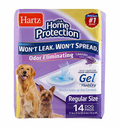 Picture of Hartz Home Protection Lavender Scented Odor Eliminating Gel Dog Pads - 14 Count