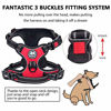 Picture of PoyPet No Pull Dog Harness, [2018 Upgrade Edition] Reflective Vest Harness with Front & Back 2 Leash Attachments and Easy Control Handle for Small Medium Large Dog (Red, Small)