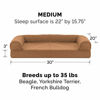 Picture of Furhaven Pet Dog Bed - Memory Foam Quilted Traditional Sofa-Style Living Room Couch Pet Bed with Removable Cover for Dogs and Cats, Toasted Brown, Medium