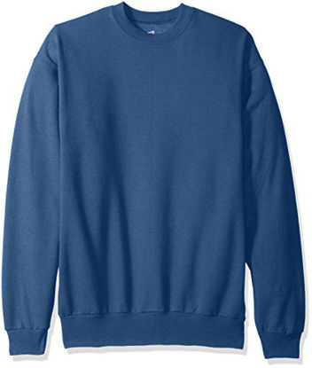 Picture of Hanes Men's EcoSmart Fleece Sweatshirt, Denim Blue, XL