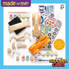 Picture of Made By Me Build & Paint Your Own Wooden Cars by Horizon Group Usa, DIY Wood Craft Kit, Easy To Assemble & Paint 3 Race Cars, Multicolored