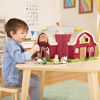 Picture of Battat - Big Red Barn - Animal Farm Playset for Toddlers 18M+ (6Piece), Dark Red, 13.5" Large x 9" W x 12" H