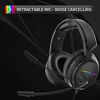 Picture of Jeecoo Xiberia USB Pro Gaming Headset for PC- 7.1 Surround Sound Headphones with Noise Cancelling Microphone- Memory Foam Ear Pads RGB Lights for Laptops