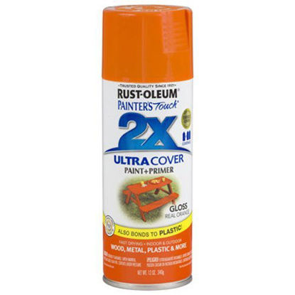 Picture of Rust-Oleum 249095 Painter's Touch 2X Ultra Cover, 12 Oz, Gloss Real Orange